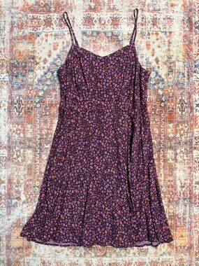 Women's Purple Floral Slip Dress